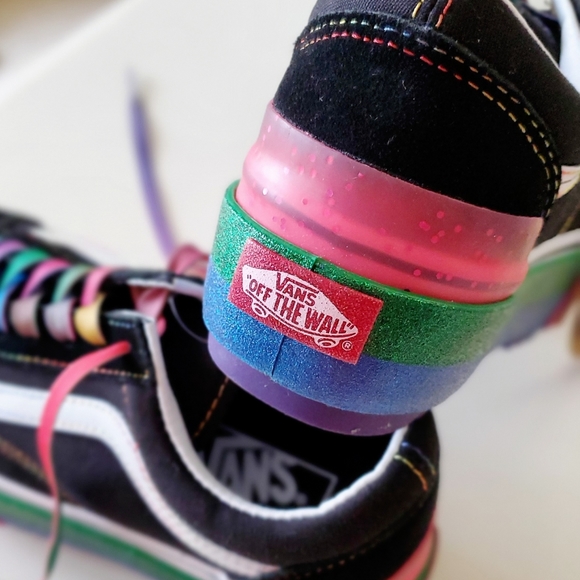 VANS GLITTER OLD SKOOL STACKED SHOES - Picture 8 of 10